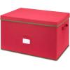 Whitmor Christmas Light Box Organizer Red with Green Trim(Red)