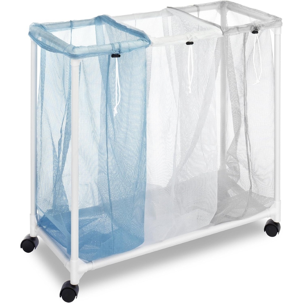 imageWhitmor Triple Laundry Sorter with Wheels