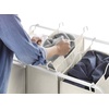 Whitmor Retro Triple Laundry Sorter with 3 Removable Canvas Bags – White & Canvas