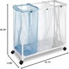 Whitmor Triple Laundry Sorter with Wheels