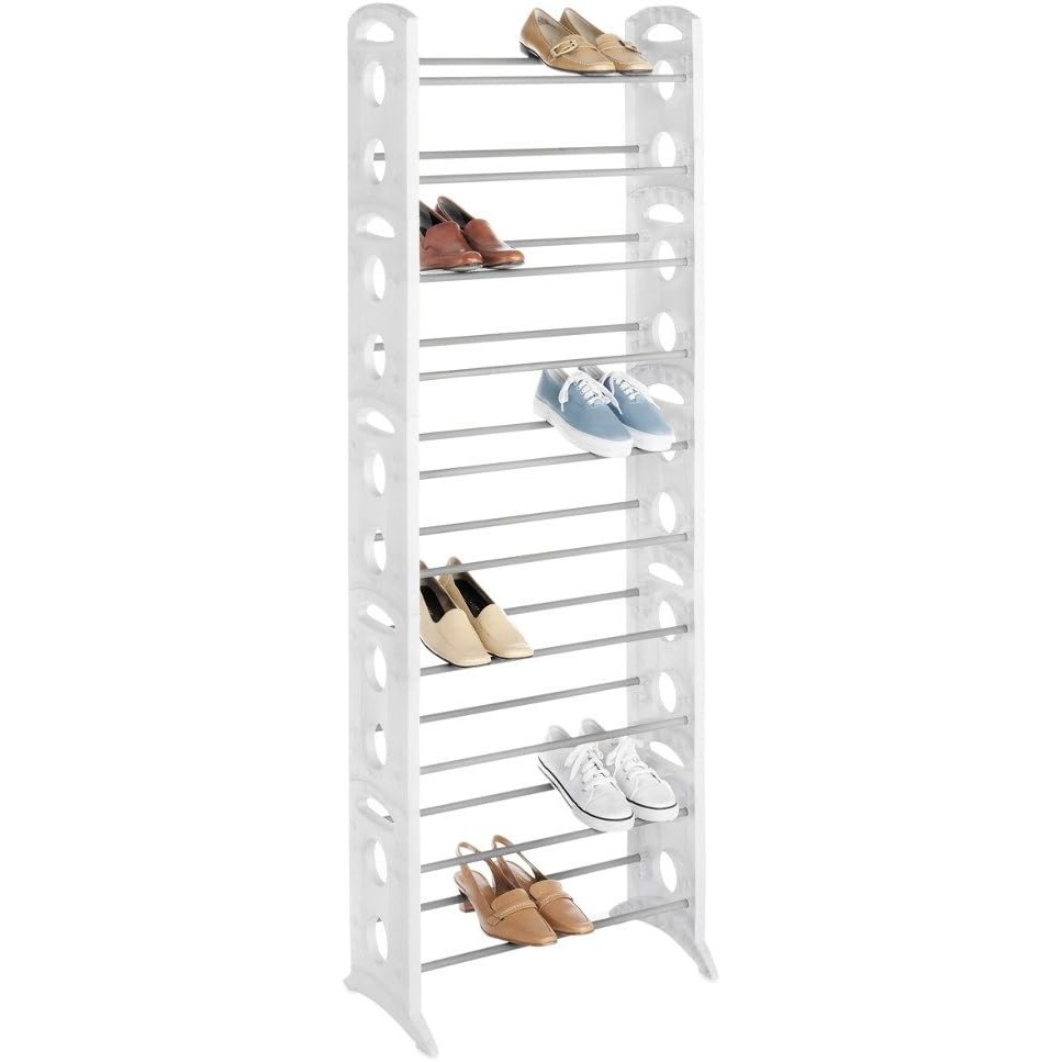 image:imageWhitmor Floor 50 Pair Shoe Tower 10 Tier White30 Pair