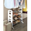 Whitmor Floor 50 Pair Shoe Tower 10 Tier White(20 Pair)