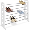 Whitmor Floor 50 Pair Shoe Tower 10 Tier White(20 Pair)