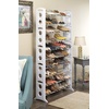 Whitmor Floor 50 Pair Shoe Tower 10 Tier White(50 Pair)