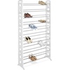 Whitmor Floor 50 Pair Shoe Tower 10 Tier White(50 Pair)