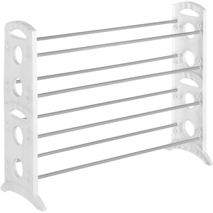Whitmor Floor 50 Pair Shoe Tower 10 Tier White(20 Pair)
