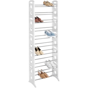 Whitmor Floor 50 Pair Shoe Tower 10 Tier White(30 Pair)