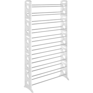 Whitmor Floor 50 Pair Shoe Tower 10 Tier White(50 Pair)