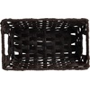 Whitmor Woven Storage Basket for Shelves, Plastic Wicker Organizer Bin with Handles, Metal Structure Decorative Shelf Tote for Closet, Bathroom, Pantry & Office Organization, Brown, Medium-Compact(Driftwood)