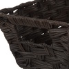 Whitmor Woven Storage Basket for Shelves, Plastic Wicker Organizer Bin with Handles, Metal Structure Decorative Shelf Tote for Closet, Bathroom, Pantry & Office Organization, Brown, Medium-Compact(Driftwood)